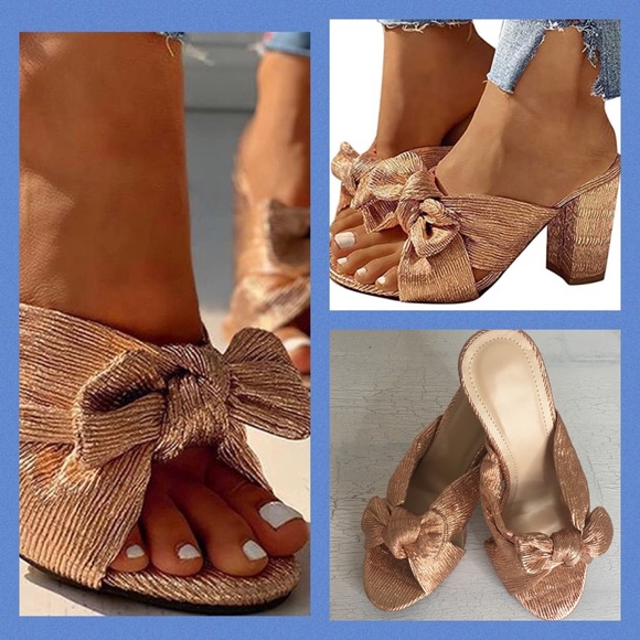 Shoes - Chunky Hill Bowknot Sandals size 7
